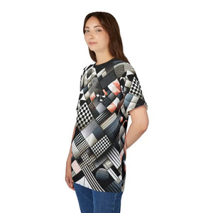 Checkerboard Unisex Cut & Sew Tee - All Over Print - Dipaliz - T-shirts