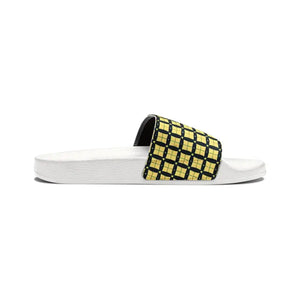 Checkered Pattern Men’s Pu Slide Sandals - Dipaliz