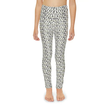 Eco-chic Checkered Monochrome Leggings for Kids - Clothes