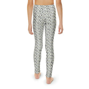 Kids Clothes - Premium Length Leggings Monochrome Checkered Pattern - Dipaliz