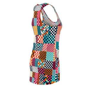 Checkered Racerback Dress – Polyester Style - Dipaliz - Dresses - Xs