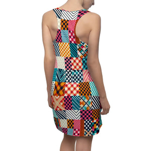 Checkered Racerback Dress – Polyester Style - Dipaliz - Dresses - Xs