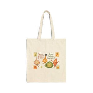 Playful Hues Cotton Canvas Tote - Cheerful Eco - Dipaliz - Shopping Totes