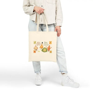 Cotton Canvas Tote Cheerful Eco Friendly Shopping Bag - Dipaliz - Natural / 15’’ x 16’’ - Totes