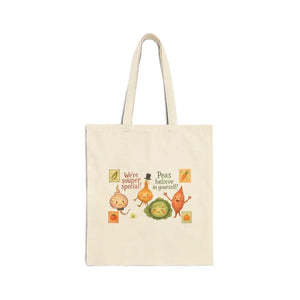 Cotton Canvas Tote Cheerful Eco Friendly Shopping Bag - Dipaliz - Natural / 15’’ x 16’’ - Totes