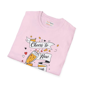 Soft Graphic Tees - Cheers to New Beginnings Cotton - Dipaliz - T-shirts