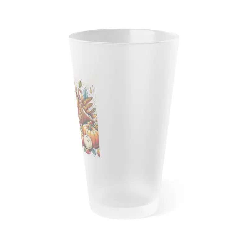 Celebrate Thanksgiving with Frosted 16oz Pint Glasses - Mug