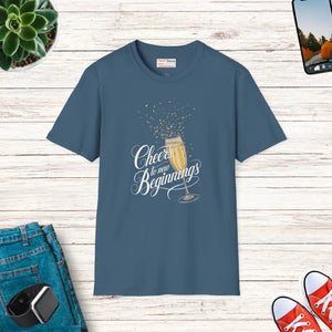 Unisex Softstyle Tee Ring-spun Cotton Taped Shoulders - Dipaliz - s / Indigo Blue - T-shirts