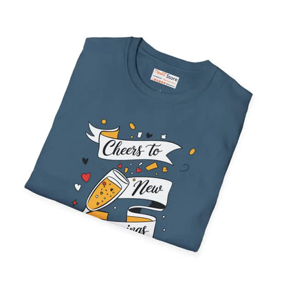 Unisex Softstyle T-shirt Cheers to New Beginnings - T-shirt