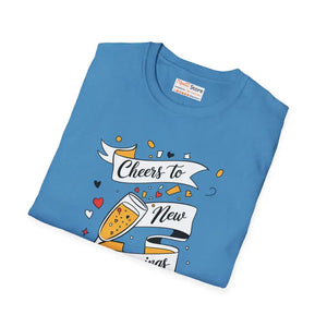 T-shirt - Cheers to New Beginnings Graphic Tees - Comfy Style - Dipaliz