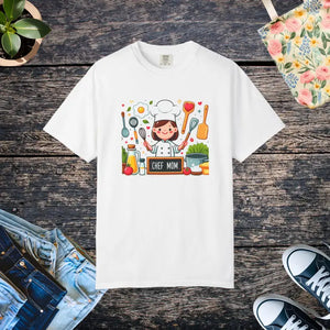 Chef Mom Garment Dyed Tee - Bold Culinary Style - Dipaliz - White / s - T-shirts