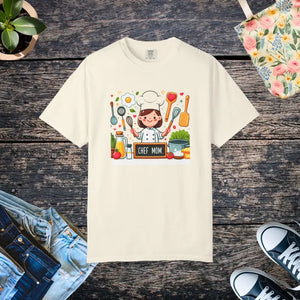 Chef Mom Garment Dyed Tee - Bold Culinary Style - Dipaliz - Ivory / s - T-shirts