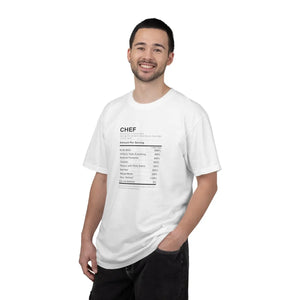 Chef Nutrition Facts T-shirt, Funny Cooking Ingredients Tee for Cooks & Foodies - T-shirts - m