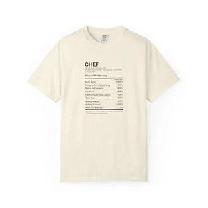 Chef Nutrition Facts T-shirt, Funny Cooking Ingredients Tee for Cooks & Foodies - T-shirts - m