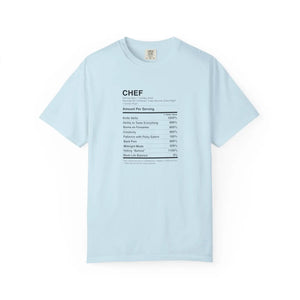 Chef Nutrition Facts T-shirt, Funny Cooking Ingredients Tee for Cooks & Foodies - T-shirts - m