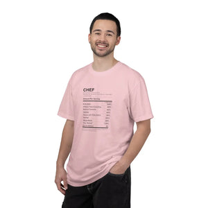 Chef Nutrition Facts T-shirt, Funny Cooking Ingredients Tee for Cooks & Foodies - T-shirts - m