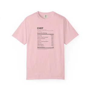 Chef Nutrition Facts T-shirt, Funny Cooking Ingredients Tee for Cooks & Foodies - T-shirts - m
