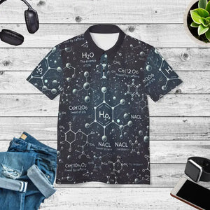 Formula Unisex Polo Shirt - Mindblowing Chemical Design - Dipaliz - s / Black Stitching - Polos