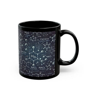 Sleek Black Ceramic Mug - Cool Chemical Formulas - Dipaliz - Mugs