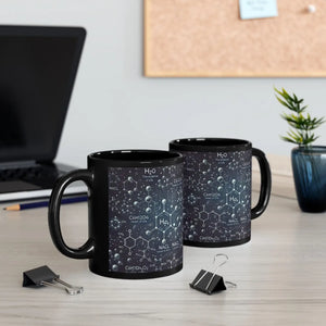 Sleek Black Ceramic Mug - Cool Chemical Formulas - Dipaliz - Mugs