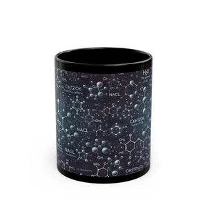 Sleek Black Ceramic Mug - Cool Chemical Formulas - Dipaliz - Mugs