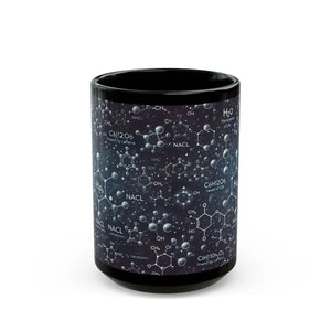 Sleek Black Ceramic Mug - Cool Chemical Formulas - Dipaliz - Mugs