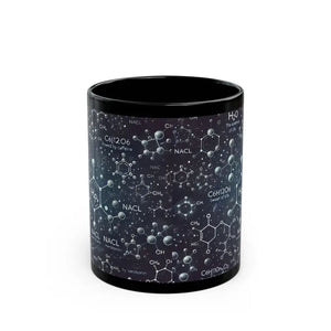 Black Ceramic Mug with Cool Chemical Formulas - Dipaliz - Mugs