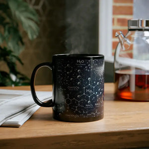 Black Ceramic Mug with Cool Chemical Formulas - Dipaliz - Mugs