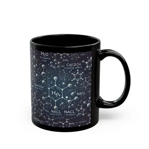 Black Ceramic Mug with Cool Chemical Formulas - Dipaliz - Mugs