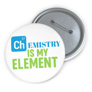 Chemistry Pin Buttons - Vibrant Science Teacher Gifts - Dipaliz - 3’’ - Pinback