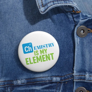 Chemistry Pin Buttons - Vibrant Science Teacher Gifts - Dipaliz - Pinback