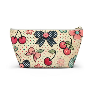 Vibrant Cherry Blossom Accessory Pouch - Cute Floral Makeup - Dipaliz - Cosmetic & Toiletry Bags