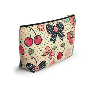 Vibrant Cherry Blossom Accessory Pouch - Cute Floral Makeup - Dipaliz - Cosmetic & Toiletry Bags