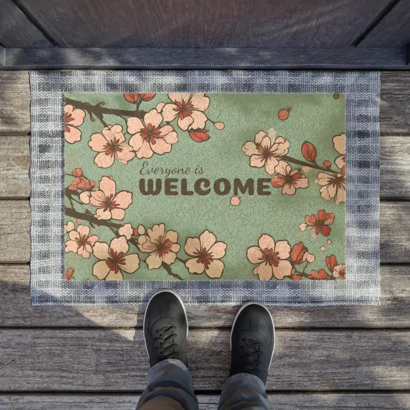 Elevate your Entryway with Cherry Blossoms Coir Doormat - 24’’ x 16’’ Home Decor