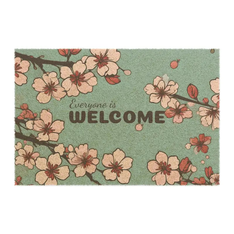 Cherry Blossom Coir Doormat: Entrance Elegance Unleashed! - Home Decor