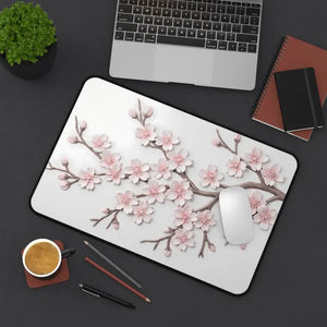 Cherry Blossom Desk Mat - Floral Mouse Pad Protector - Dipaliz - 12’’ × 18’’ - Computer Accessories