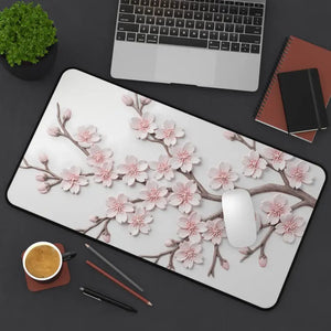 Cherry Blossom Desk Mat - Floral Mouse Pad Protector - Dipaliz - Computer Accessories
