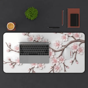 Cherry Blossom Desk Mat - Floral Mouse Pad Protector - Dipaliz - Computer Accessories