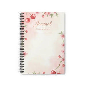 Paper Products - Cherry Blossom Journal Spiral Ruled Soft Pink Floral - Dipaliz one Size