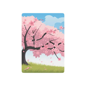 Cherry Blossom Tree Poker Playing Cards 300gsm Premium - Dipaliz - 2.5’’ x 3.5’’ / White / Semi Glossy - Card Games