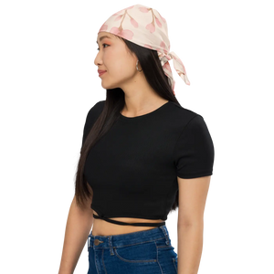Soft Cherry Blossoms Print Bandana - Upf50 Recycled - Dipaliz - Bandanas & Headties
