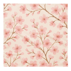 Soft Cherry Blossoms Print Bandana - Upf50 Recycled - Dipaliz - Bandanas & Headties