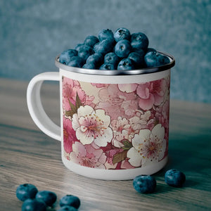 Cherry Blossoms Enamel Camping Mug - 12oz Rugged - Dipaliz - Mugs