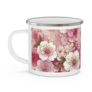 Cherry Blossoms Enamel Camping Mug - 12oz Rugged - Dipaliz - Mugs