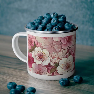 Cherry Blossoms Enamel Camping Mug - Adventure Style - Dipaliz - 12oz - Mugs