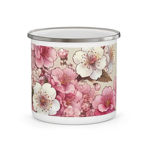 Cherry Blossoms Enamel Camping Mug - Adventure Style - Dipaliz - 12oz - Mugs