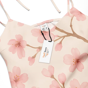 Cherry Blossom Midi Dress with Built-in Bra - Dipaliz - Dresses