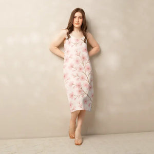 Cherry Blossom Midi Dress with Built-in Bra - Dipaliz - Dresses