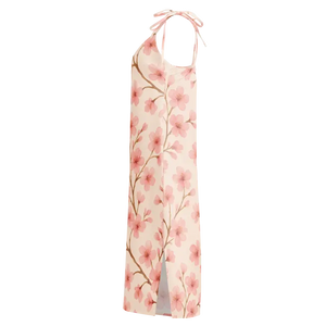 Cherry Blossom Midi Dress with Built-in Bra - Dipaliz - Dresses