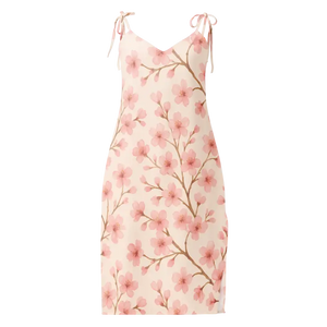 Cherry Blossom Midi Dress with Built-in Bra - Dipaliz - Xs - Dresses